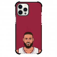 NBA Caleb Martin Phone Case For iPhone and Samsung Galaxy Devices - Caleb Martin Portrait Cartoon Art Illustration On Red Background