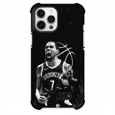 NBA Kevin Durant Phone Case For iPhone and Samsung Galaxy Devices - Kevin Durant Brooklyn 7 Grayscale Shouting