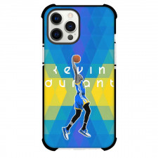 NBA Kevin Durant Phone Case For iPhone and Samsung Galaxy Devices - Kevin Durant Dunking Minimalist Art Blue Yellow Background
