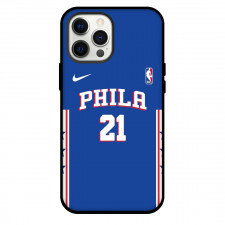 NBA Joel Embiid Phone Case For iPhone and Samsung Galaxy Devices - Joel Embiid Philadelphia 76ers No. 21 Jersey