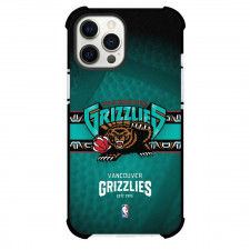 NBA Memphis Grizzlies Phone Case For iPhone and Samsung Galaxy Devices - Team 2001 Logo Stripe Background