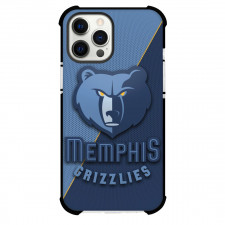 NBA Memphis Grizzlies Phone Case For iPhone and Samsung Galaxy Devices - Team Logo On Blue Background