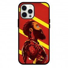 NBA James Harden Phone Case For iPhone and Samsung Galaxy Devices - James Harden Ironman On Red Yellow Stripe