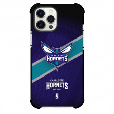 NBA Charlotte Hornets Phone Case For iPhone and Samsung Galaxy Devices - Team Logo Stripe Background