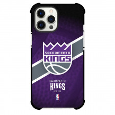 NBA Sacramento Kings Phone Case For iPhone and Samsung Galaxy Devices - Team Logo Stripe Background
