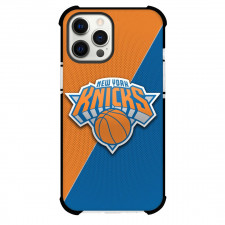 NBA New York Knicks Phone Case For iPhone and Samsung Galaxy Devices - Team Logo On Yellow and Navy Background