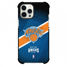 NBA New York Knicks Phone Case For iPhone and Samsung Galaxy Devices - Team Logo Stripe Background