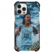 NBA Ja Morant Phone Case For iPhone and Samsung Galaxy Devices - Ja Morant Shouting Snowy Mountain Background