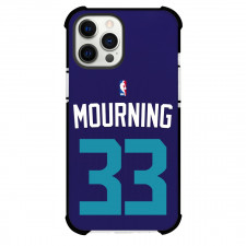 NBA Alonzo Mourning Phone Case For iPhone and Samsung Galaxy Devices - Alonzo Mourning Charlotte Hornets No. 33 Jersey