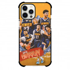 NBA Jamal Murray Phone Case For iPhone and Samsung Galaxy Devices - Jamal Murray Collage Orange Background