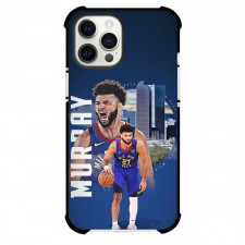 NBA Jamal Murray Phone Case For iPhone and Samsung Galaxy Devices - Jamal Murray Shouting On Blue City Background