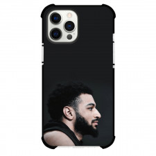 NBA Jamal Murray Phone Case For iPhone and Samsung Galaxy Devices - Jamal Murray Side Portrait On Black Background