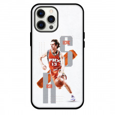 NBA Steve Nash Phone Case For iPhone and Samsung Galaxy Devices - Steve Nash PHX 13 Dribbling White Background