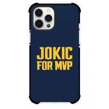 NBA Nikola Jokic Phone Case For iPhone and Samsung Galaxy Devices - Nikola Jokic For MVP Blue Background