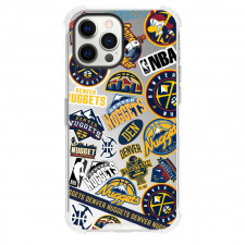 NBA Denver Nuggets Phone Case For iPhone and Samsung Galaxy Devices - Nuggest Mania Sticker Collage Icons