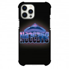 NBA Denver Nuggets Phone Case For iPhone and Samsung Galaxy Devices - Denver Nuggets Nightview Logo On Black Background