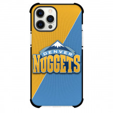 NBA Denver Nuggets Phone Case For iPhone and Samsung Galaxy Devices - Team Logo On Orange and Blue Background
