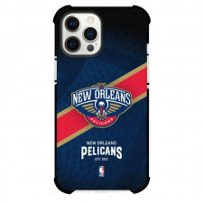 NBA New Orleans Pelicans Phone Case For iPhone and Samsung Galaxy Devices - Team Logo Stripe Background