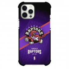 NBA Toronto Raptors Phone Case For iPhone and Samsung Galaxy Devices - Team 90's Logo Stripe Background