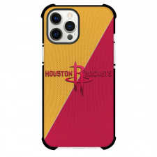 NBA Houston Rockets Phone Case For iPhone and Samsung Galaxy Devices - Team Logo On Orange and Red Background