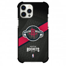 NBA Houston Rockets Phone Case For iPhone and Samsung Galaxy Devices - Team Logo Stripe Background