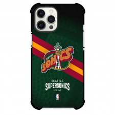 NBA Seattle Supersonics Phone Case For iPhone and Samsung Galaxy Devices - Team Logo Stripe Background