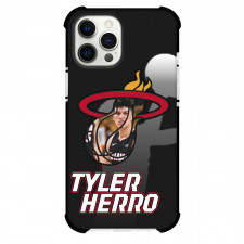 NBA Tyler Herro Phone Case For iPhone and Samsung Galaxy Devices - Tyler Herro Inside Miami Heat Logo