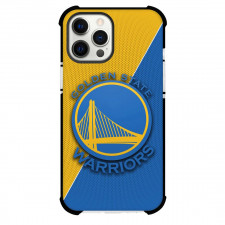 NBA Golden State Warriors Phone Case For iPhone and Samsung Galaxy Devices - Team Logo On Gold and Blue Background