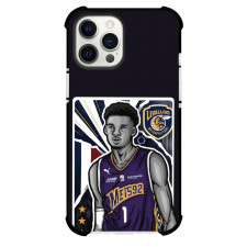 NBA Victor Wembanyama Phone Case For iPhone and Samsung Galaxy Devices - Victor Wembanyama Portrait Illustration Black Background