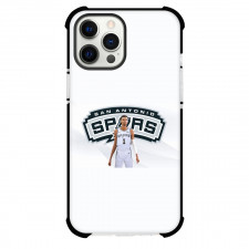 NBA Victor Wembanyama Phone Case For iPhone and Samsung Galaxy Devices - Victor Wembanyama On San Antonio Spurs White Background