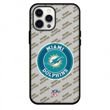 NFL Miami Dolphins Phone Case For iPhone and Samsung Galaxy Devices - Miami Dolphins Team Emblem Medley Monogram