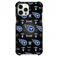NFL Tennessee Titans Phone Case For iPhone and Samsung Galaxy Devices - Team Logo Pattern On Black Background