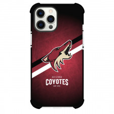 NHL Arizona Coyotes Phone Case For iPhone and Samsung Galaxy Devices - Team 2003 Logo Stripe Background