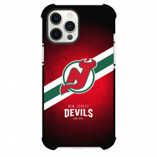 NHL New Jersey Devils Phone Case For iPhone and Samsung Galaxy Devices - Team 1986 Logo Stripe Background