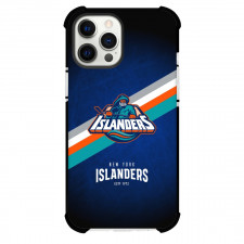 NHL New York Islanders Phone Case For iPhone and Samsung Galaxy Devices - Team 1995 Logo Stripe Background