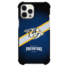 NHL Nashville Predators Phone Case For iPhone and Samsung Galaxy Devices - Team Logo Stripe Background