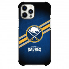 NHL Buffalo Sabres Phone Case For iPhone and Samsung Galaxy Devices - Team Logo Stripe Background