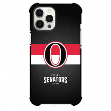 NHL Ottawa Senators Phone Case For iPhone and Samsung Galaxy Devices - Team 1917 Logo Stripe Background