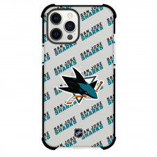 NHL San Jose Sharks Phone Case For iPhone and Samsung Galaxy Devices - San Jose Sharks Medley Monogram Wordmark