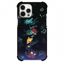 Night In The Woods Phone Case For iPhone and Samsung Galaxy Devices - Night In The Woods Characters Floating On Starry Night