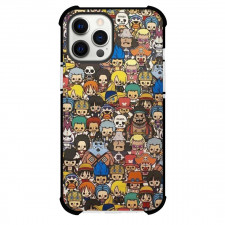 One Piece Phone Case For iPhone and Samsung Galaxy Devices - All Characters Collage Chibi Pattern Art