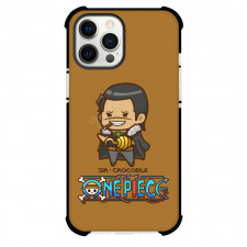 One Piece Crocodile Phone Case For iPhone and Samsung Galaxy Devices - Crocodile Chibi Portrait Brown Background