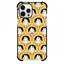 One Piece Luffy Phone Case For iPhone and Samsung Galaxy Devices - Luffy Avator Pattern Art On Yellow Background