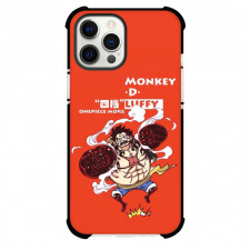 One Piece Luffy Phone Case For iPhone and Samsung Galaxy Devices - Luffy Gear 4 Red Background