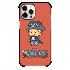 One Piece Sabo Phone Case For iPhone and Samsung Galaxy Devices - Sabo Chibi Portrait Red Background
