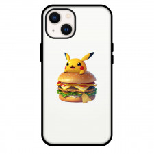 Pokemon Pikachu Phone Case For iPhone and Samsung Galaxy Devices - Pikachu Sitting On A Burger