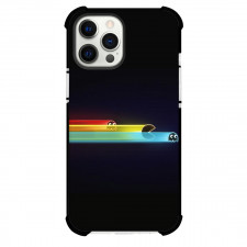 Pac-Man Phone Case For iPhone and Samsung Galaxy Devices - Pac-Man Lighting Shape On Black Background