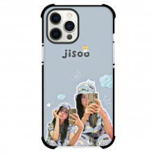 Blackpink Phone Case For iPhone and Samsung Galaxy Devices - Blackpink Jisoo Taking Selfie Gray Background