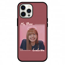 Blackpink Phone Case For iPhone and Samsung Galaxy Devices - Blackpink LaLisa Smiling Red Background