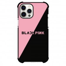 Blackpink Phone Case For iPhone and Samsung Galaxy Devices - Blackpink Logo On Pink and Black Background